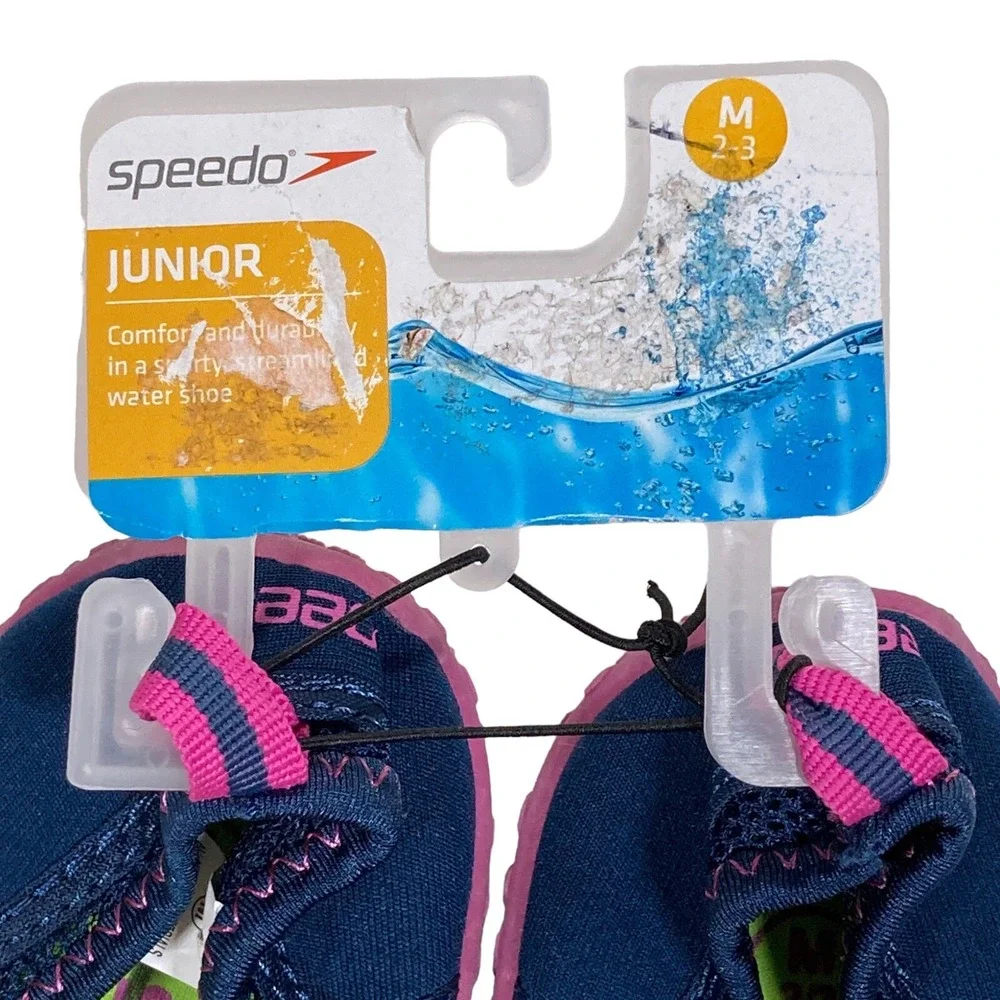 Speedo Junior WATER SHOES Swim Socks MEDIUM 2-3 Teen Youth Navy‎ Pink Green 9